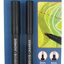 Derwent Blender Pen, Set Of 2, 2mm & 4mm Nibs, Ideal For Blending Pencil Lines, Professional Quality, 2302177