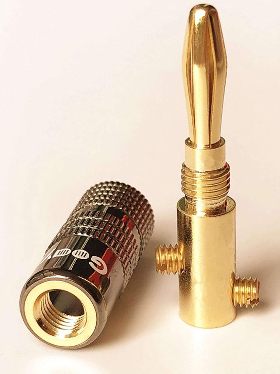 Goaycer 4mm Banana Plugs - 24K Gold Plated Bannan Plug Speaker Connectors 6 Pairs / 12 pcs - Image 2