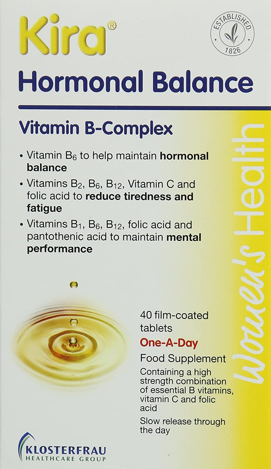 Kira Hormonal Balance Film-Coated Tablets, Vitamin B-Complex, Vitamin C & Folic Acid Supplement for Women