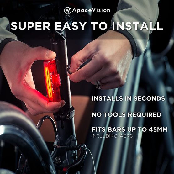 GuardG3X USB Rechargeable Bike Tail Light by Apace – Powerful 6 Setting, 30 Super Bright LED Bicycle Rear Light Easily Clips On as Red Taillight for Optimum Cycling Safety - 12 Hour Run Time - Image 3