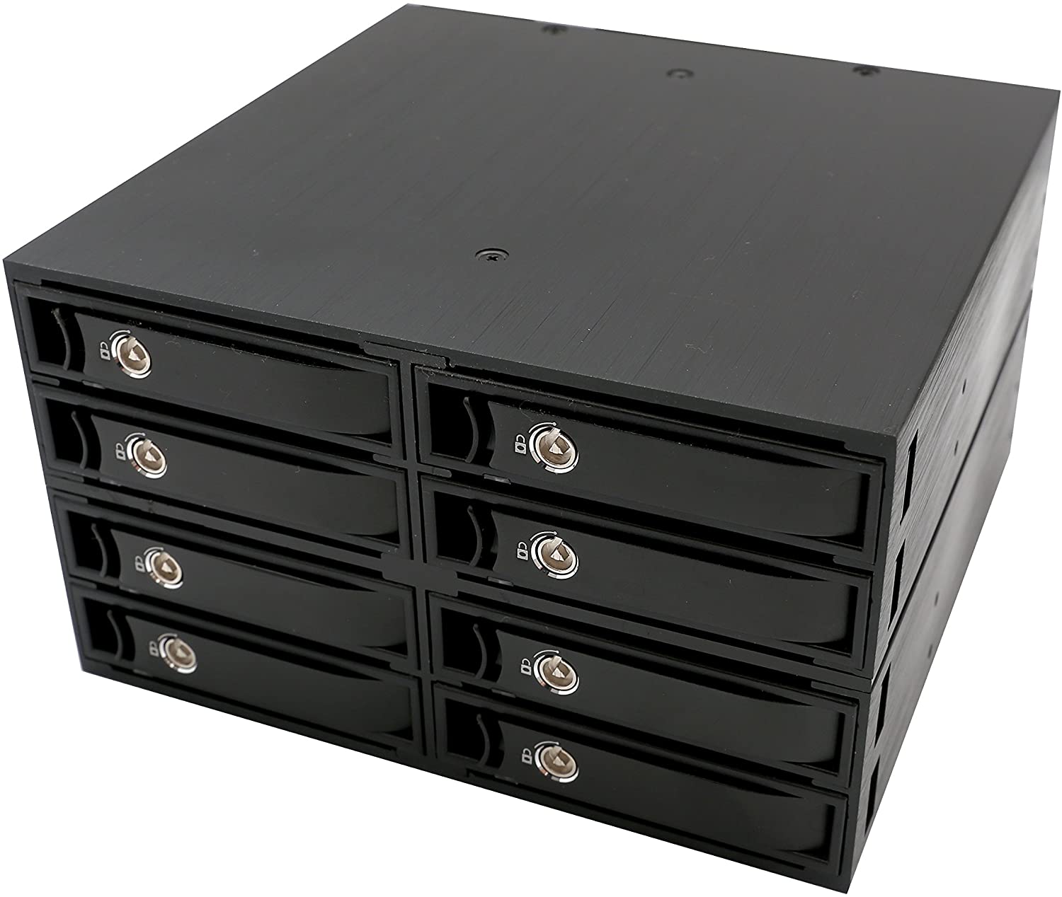 Syba Full Metal 8 Bay 2.5" SATA HDD & SSD HotSwap Backplane Cage for 5.25 Drive Bay