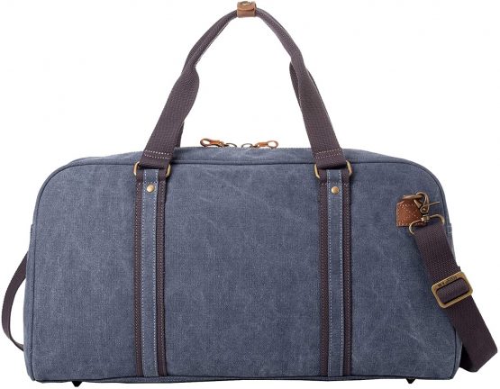 TRP0389 Troop London Classic Canvas Travel Duffel Bag, Large Holdall - Image 3
