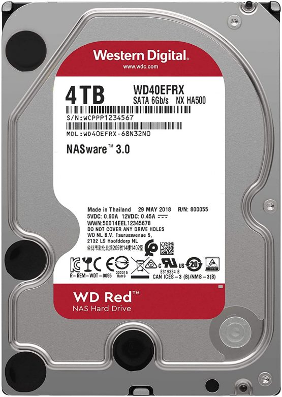 Western Digital 4TB Intellipower SATA 6Gb/s 64 MB Cache 3.5-Inch NAS Desktop Hard Disk Drive - Red (WD40EFAX) - Image 3