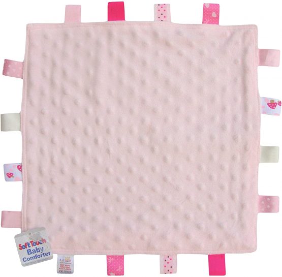 Baby Super Soft Deluxe Comforter Blanket with Satin Ribbons (Pink)