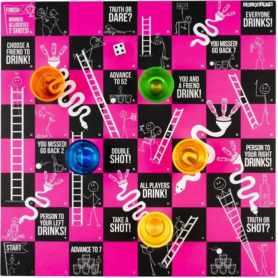 THE TWIDDLERS - Snakes and Ladders themed Drinking Party Game, Funnels & Ladders - Image 3
