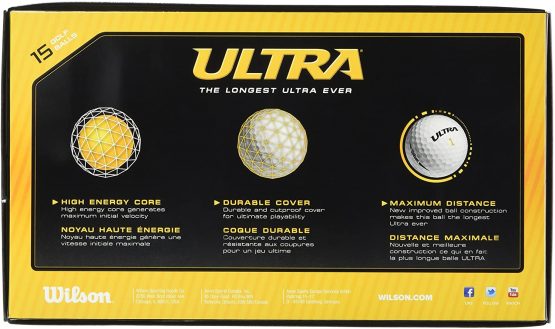 Wilson unisex-adult Ultra Lue Hard Ultimate Distance Golf Balls, Yellow, n/a - Image 2