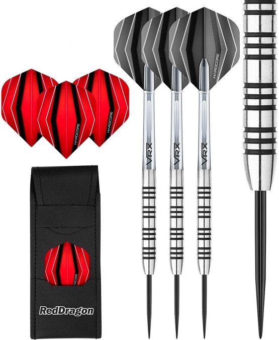 RED DRAGON APOLLO - 24 Gram Darts Set with Hardcore Flights and VRX Stems