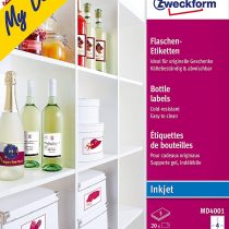 Avery MD4001 Bottle Labels, 120 x 90 mm - White