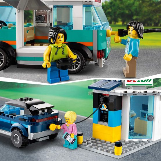 LEGO 60257 City Nitro Wheels Service Station Building Set with SUV, Camper Van and Surfboards, Car Toys for Kids - Image 4