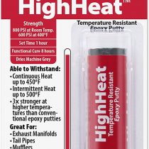 J-B Weld 8297 HighHeat Temperature Resistant Epoxy Putty Stick, Machine Gray, 2oz