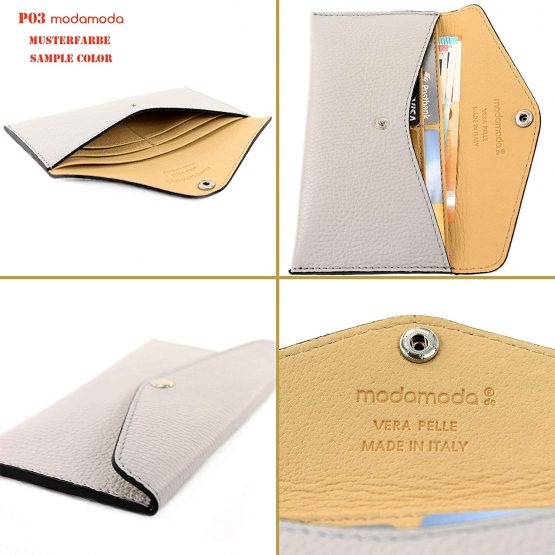 modamoda de - P03 - Italian women wallet, real leather, long - Image 2