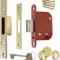 ERA Fortress BS 3621 2.5-inch/ 64mm 5 Lever Maximum Security Mortice Deadlock - Brass Effect