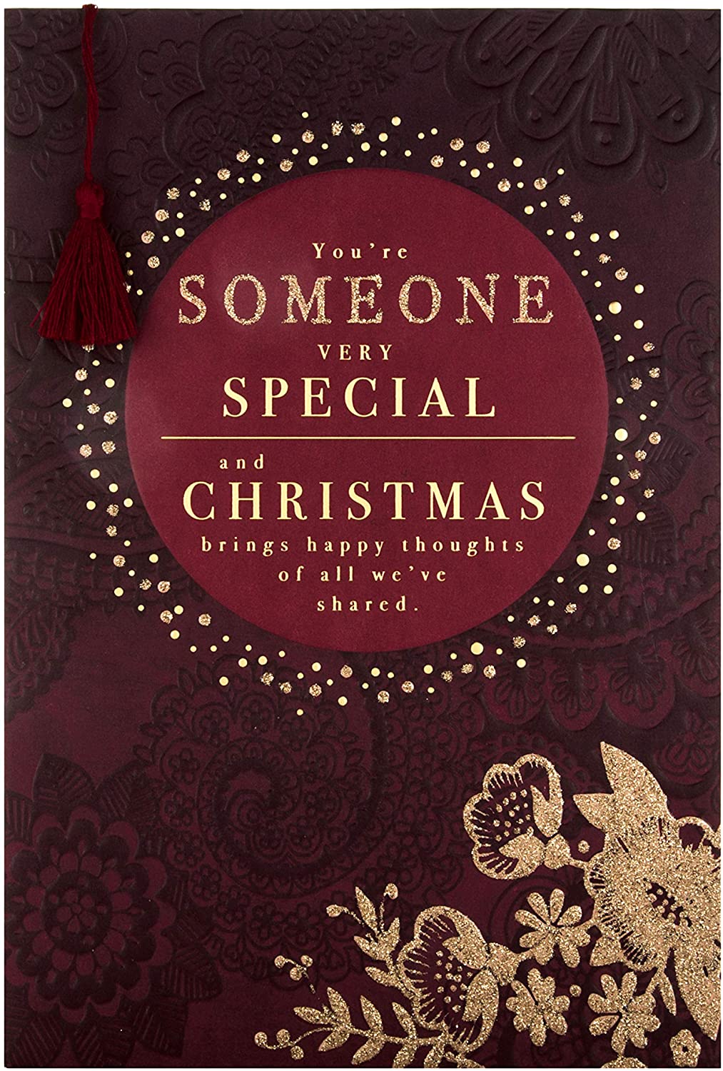 Hallmark Christmas Card for Someone Special - Traditional Gold Foil Design, Golden, 20.2 cm by 13.8 cm