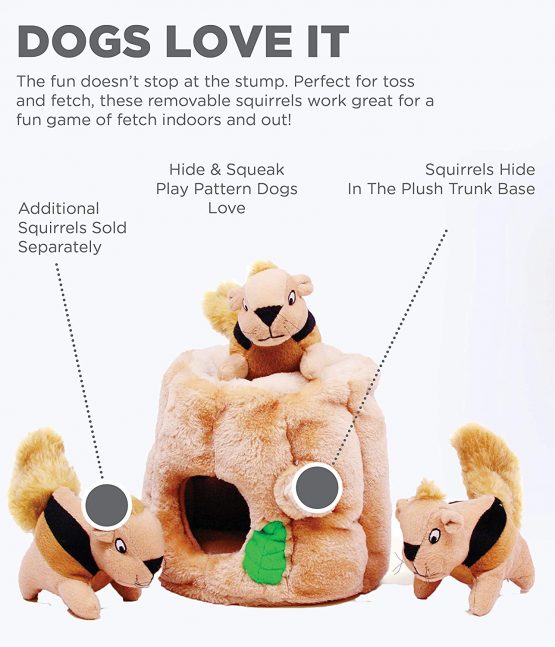Outward Hound Hide A Squirrel Plush Dog Toy Puzzle, Small - Image 3