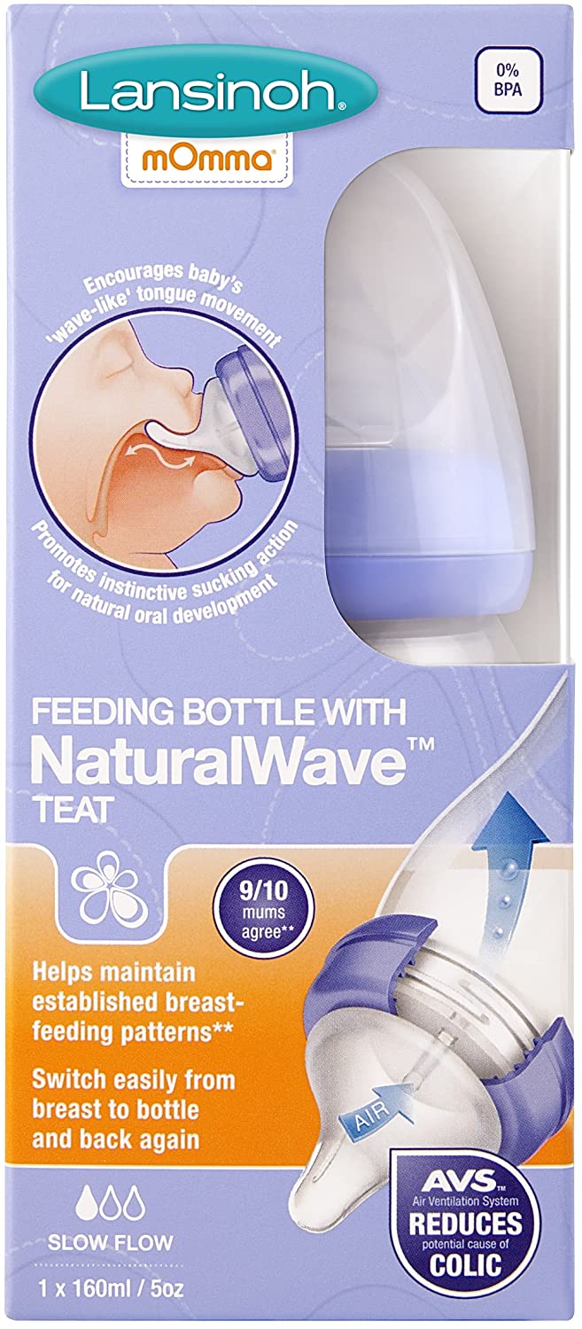 Lansinoh Momma Feeding Bottle with NaturalWave Teat (160 ml) - Image 3