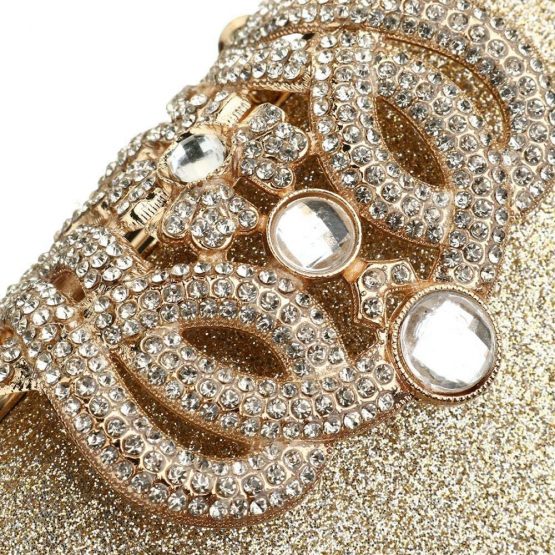 Womens Glitter Clutch Bag Evening Party Chain Shoulder Bag Shimmer Wedding Prom Handbag Purse - Image 4
