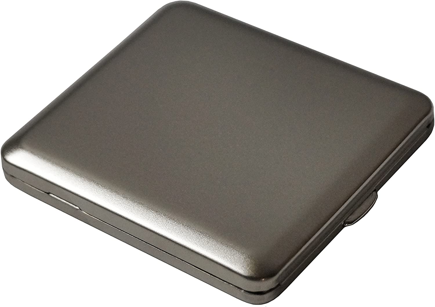 GERMANUS Cigarette Case Nickel Matte Engravable, Silver