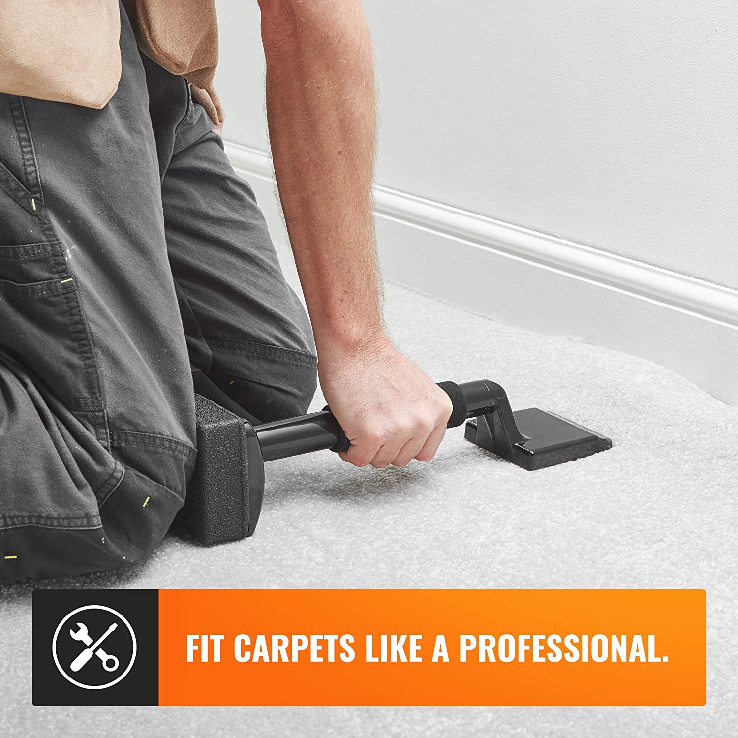 VonHaus Carpet Stretcher, Universal Fit with Comfortably Padded Kicker and Gripper - Image 4