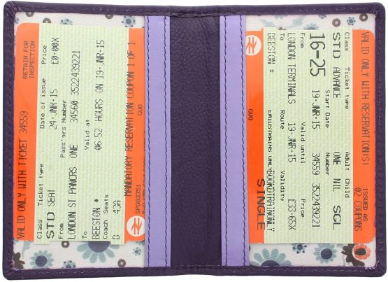 Mala Leather CARA Collection Travel Pass / Oyster Card Holder 620TC_73 Grey - Image 3