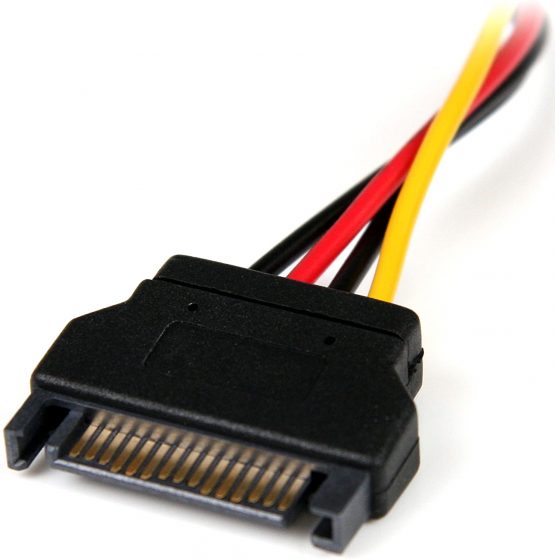 StarTech SATA to LP4 Power Cable Adapter - F/M - Power adapter - SATA power (M) to 4 pin internal power (F) - black - LP4SATAFM6IN, 12 inch/0.3 m - Image 2