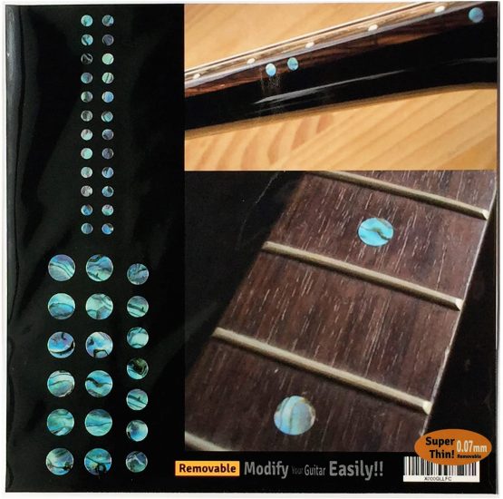 Inlay Sticker Fret Markers for Guitars & Bass - Custom Dots Set - Abalone Blue,F-085CD-BL-AZ