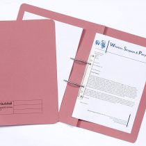 Exacompta Guildhall Spiral File, 355x250 mm, 420 gsm, Foolscap - Pink, Pack of 25