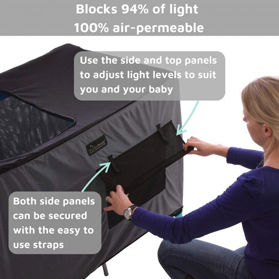SnoozeShade Portable Blackout Blind and Canopy for Travel Cots - Image 2