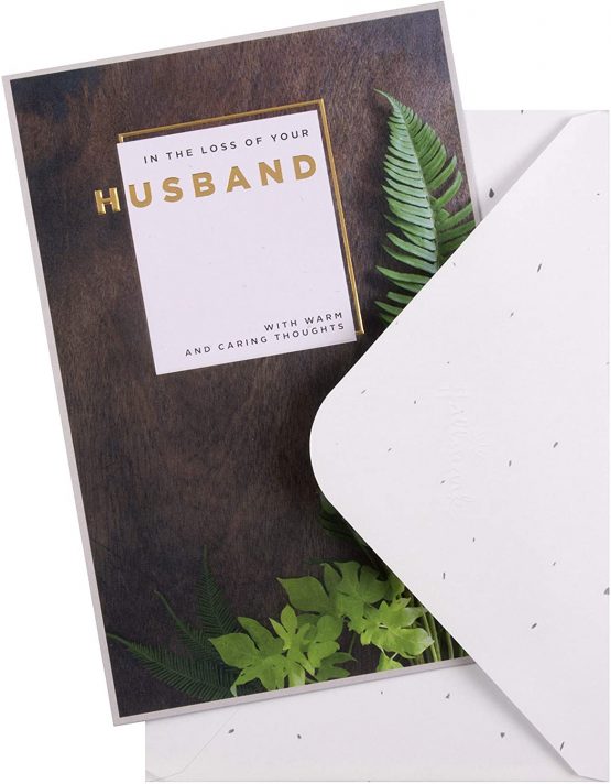 Sympathy Card for Loss of Husband from Hallmark - Embossed Photographic Design