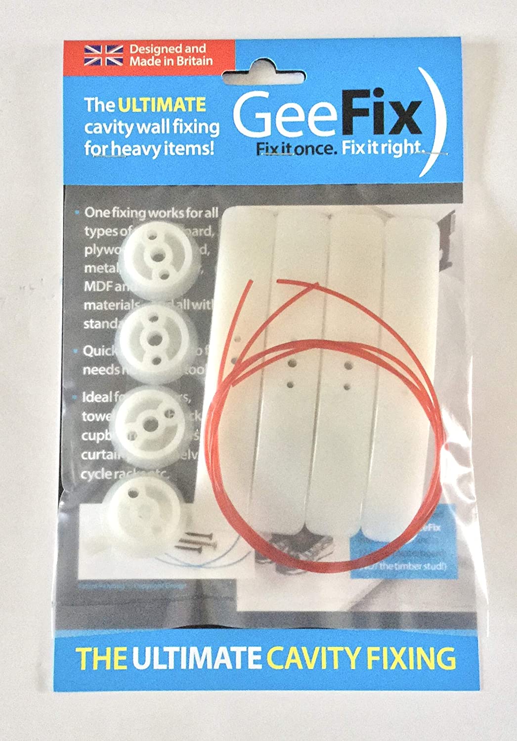 GeeFix Plasterboard Cavity Wall Fixings Hollow Wall Anchors Heavy Duty