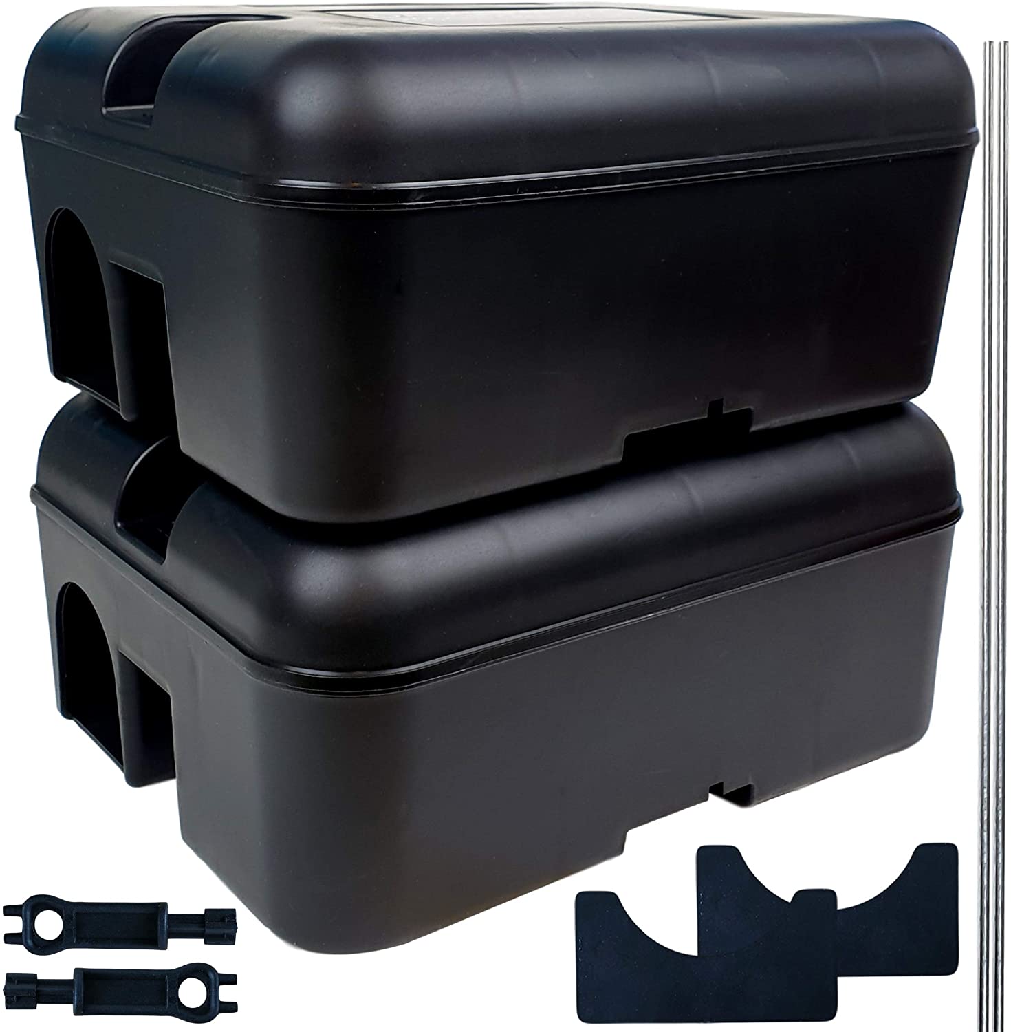 Roshield 2 Tamper Proof Rat & Mouse Bait Box Stations for the Safe Control of Poison & Pest Traps, Heavy Duty Outdoor Usage (Empty)