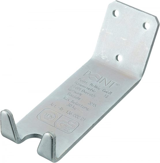 Point 13600001 Wall-Mounted Bike Rack Pedal Hanger with Mounting Materials Included Stainless Steel Max Load 30 kg Silver