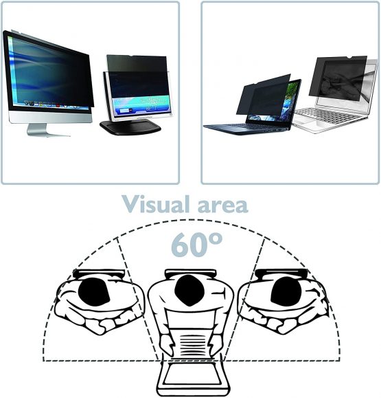 BeMatik Privacy Screen and Monitor Filter 11" 258x145mm (MD051) - Image 3
