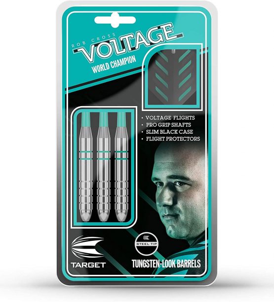 Target Darts Rob Cross Silver Voltage 24G Brass Steel Tip Darts Set - Image 2