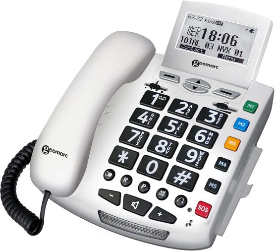 Geemarc Serenities- Emergency Response Telephone With Stylish Waterproof Pendant. Press Emergency Remote to Summon Help from up to 5 People- UK Version