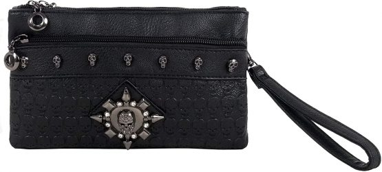 GOTHIC SKULL STAR Ladies Handbag Clutch Evening Handbag | Backpack Rucksack | Steam Punk Rock Goth | School College PU Vegan Leather Bag - Image 2
