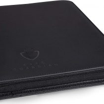 Card Guardian - 9 Pocket Premium Binder with Zipper for 360 Cards - Side Loading Pockets for Trading Card Games TCG (Black)