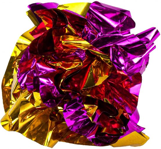 CHIWAVA 24PCS 1.6" Mylar Balls Shiny Crinkle Cat Toys Ball Kitten Crackle Lightweight Play Assorted Color - Image 4