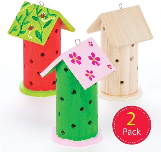 Baker Ross AV954 Wooden Ladybird House-Pack of 2, Ladybug Habitats for Kids, Decorate and Display for Children's Painting, Arts and Crafts, 13cmx7cm - Image 2