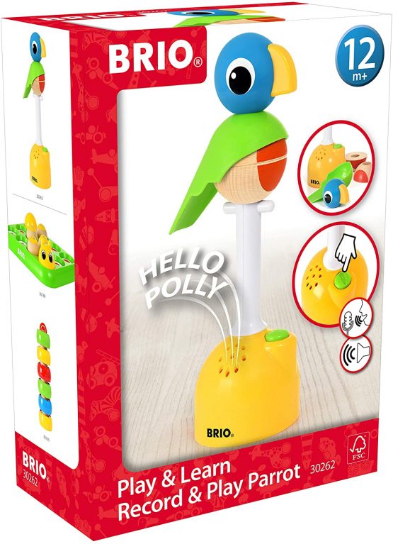 BRIO Stacking Record & Play Parrot Toddler Toys for Ages 12 Months Up (Kids 1 Year Old) - Image 4