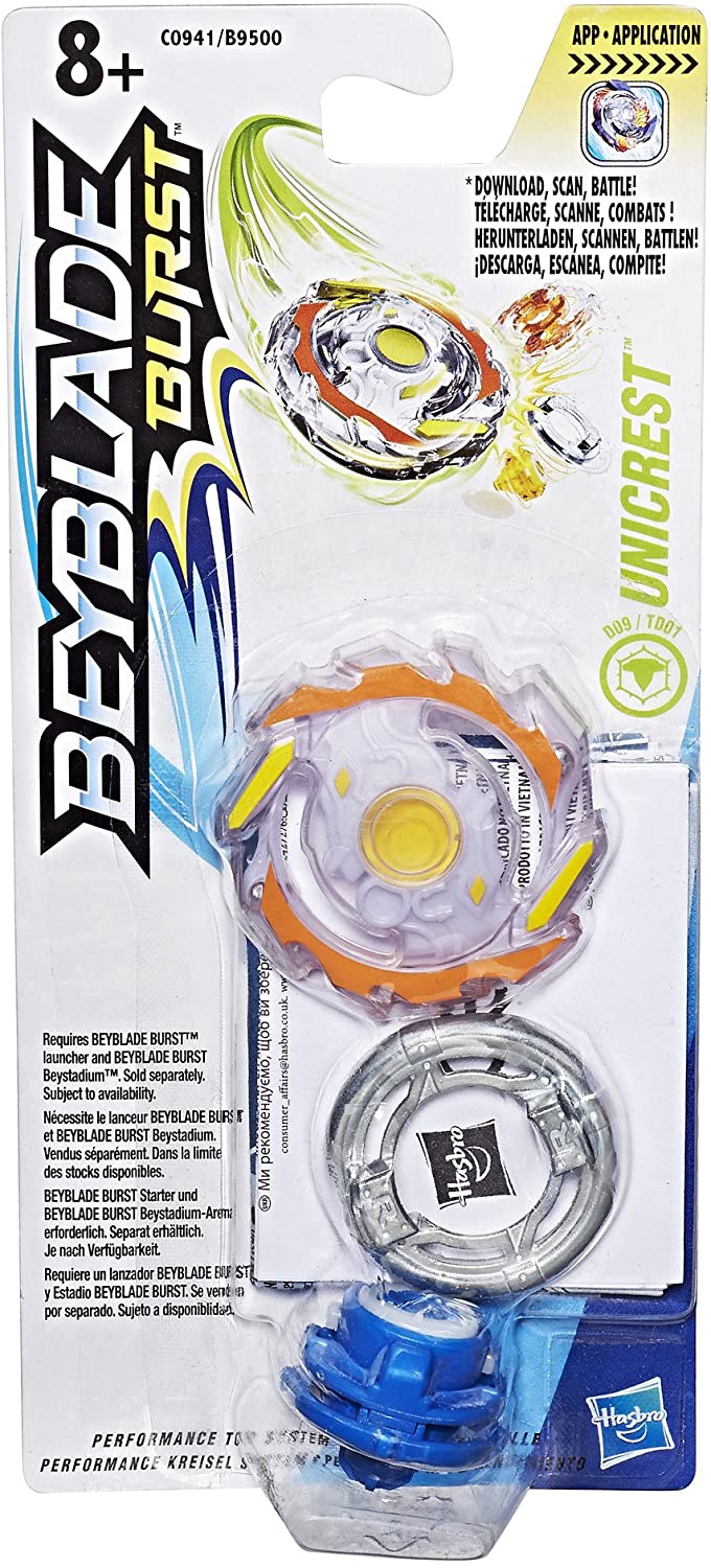 Beyblade Hasbro Burst C0941ES0 - Single Top Unicrest, Spinning Top, Red