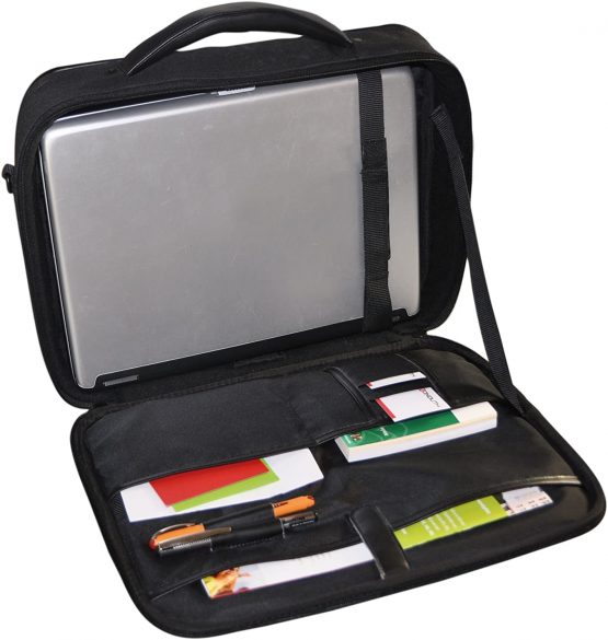 Monolith New Nylon Computer Case with Organiser and Document Pocket PU Trim for 17.4 inch Black Ref 2342 - Image 2