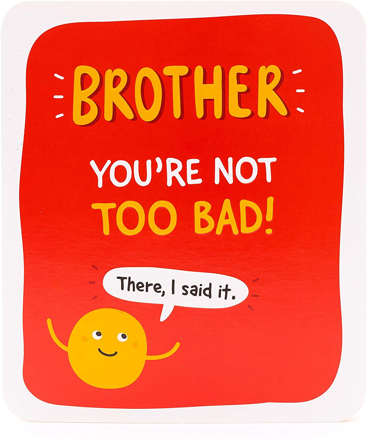UK Greetings Brother Birthday Card - Funny Birthday Card for Him - Funny Birthday Card for Brother, red, 159mm x 184mm
