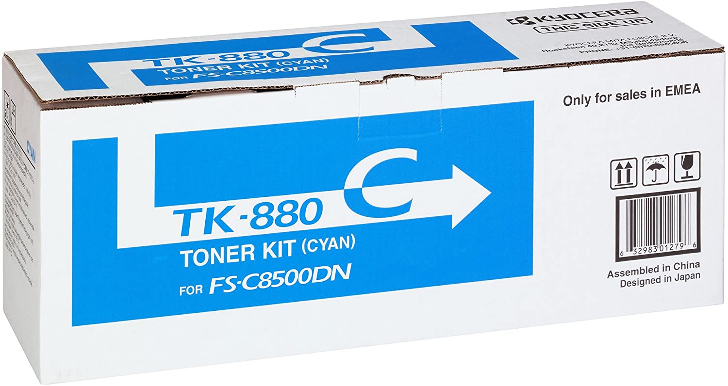 Kyocera Toner Cartridge TK-880 C, CYAN, 18.000 Pages Ultra High Capacity Genuine Premium Printer Toner, 1T02KACNL0, 0T2R7CNL - Image 2