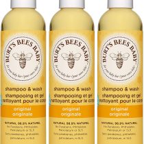 Burt's Bees Baby Shampoo and Wash, Pack of 3 (235ml each), Packaging May Vary