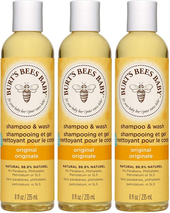 Burt's Bees Baby Shampoo and Wash, Pack of 3 (235ml each), Packaging May Vary