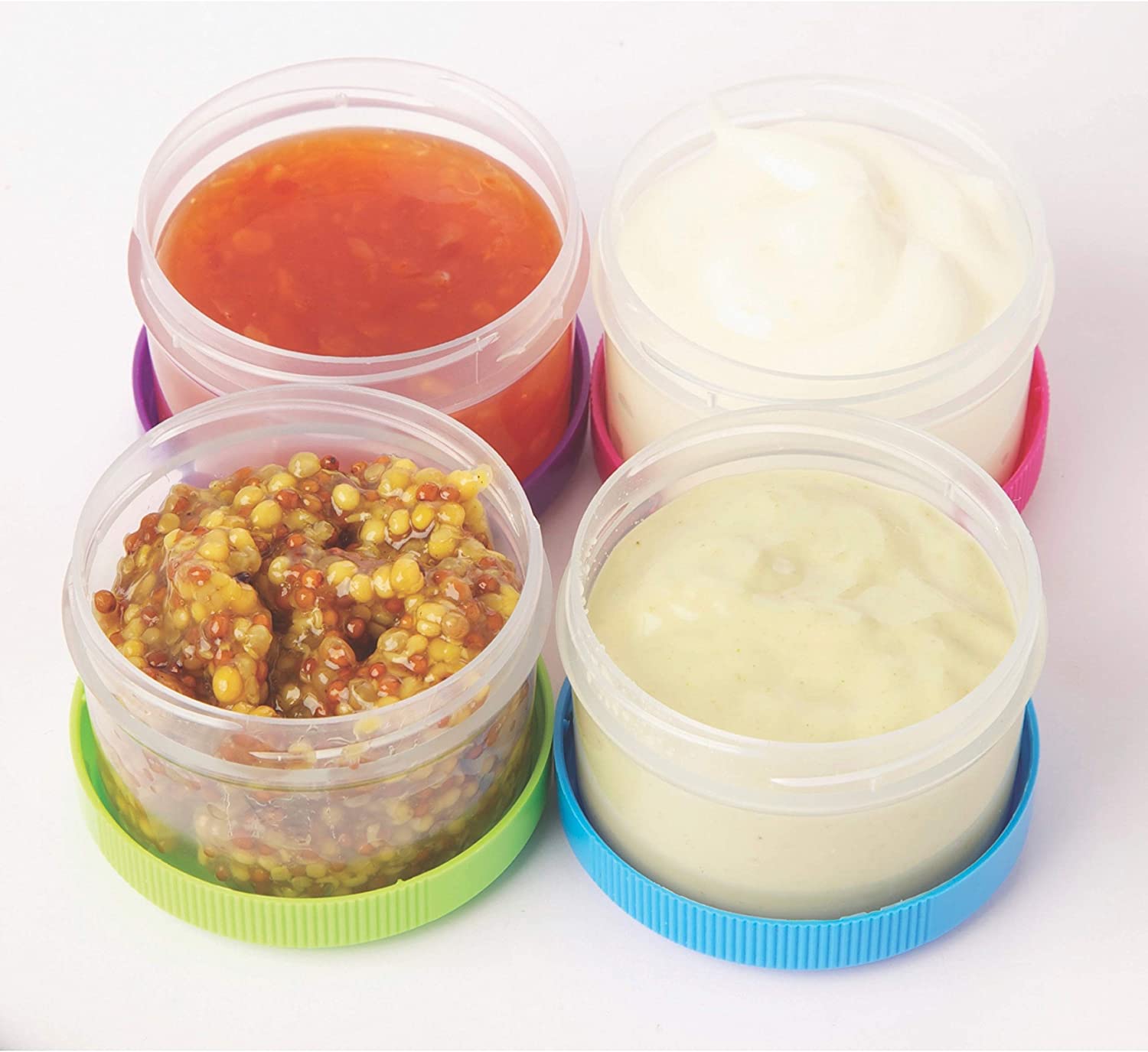 Sistema Dressing Pots To Go Food Container Sauce Pots With Lids 35 Ml Bpa-Free Blue, Green - Image 3