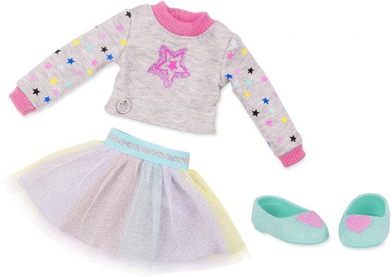Glitter Girls GG50108Z 14" Doll Tulle Skirt & Sweater Outfit Shine Bright Outfit-36cm Toys, Clothes and Accessories for Girls 3-Year-Old and Up, Various