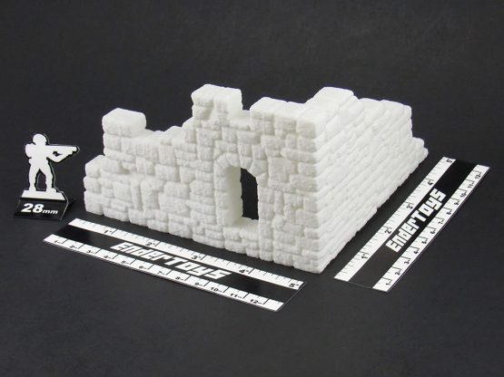 EnderToys Ruined Stone Walls Set B, Terrain Scenery for Tabletop 28mm Miniatures Wargame, 3D Printed and Paintable - Image 3