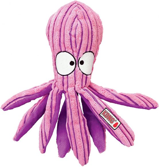 KONG - CuteSeas Octopus - Corduroy Plush Dog Toy - For Small Dogs