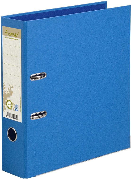 Exacompta Forever Prem'Touch Lever Arch File, A4, 80 mm spine - Light Blue